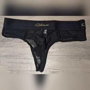 Clever Black Sheer Mens Thong